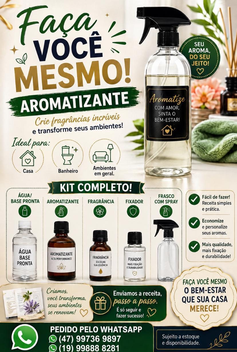 Kit aromatizante Faça Você Mesmo da Gio Giovanna Parfums, para casa e ambientes